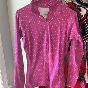 Nike Pink and White Polka Dot Jacket
